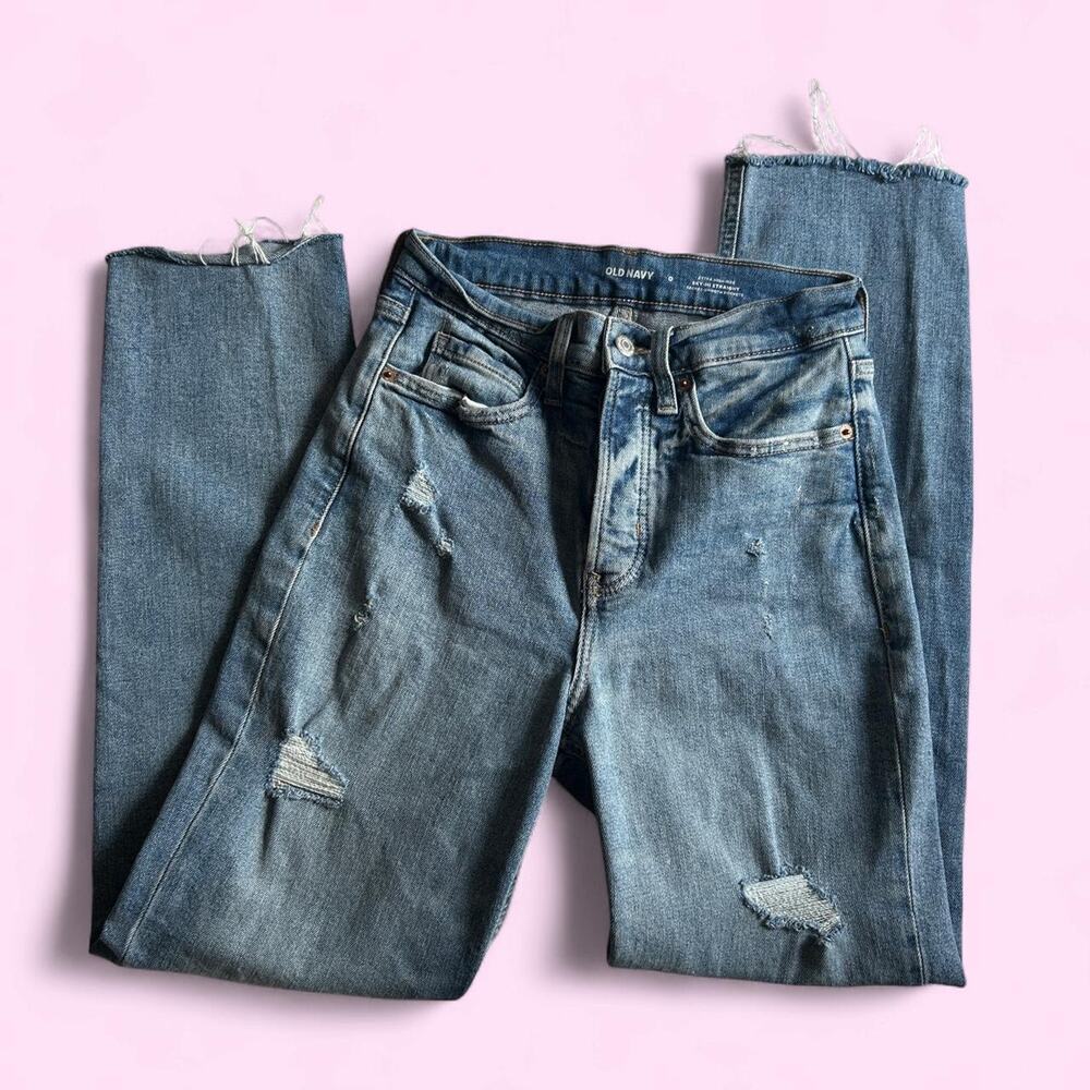 Old navy distressed straight leg